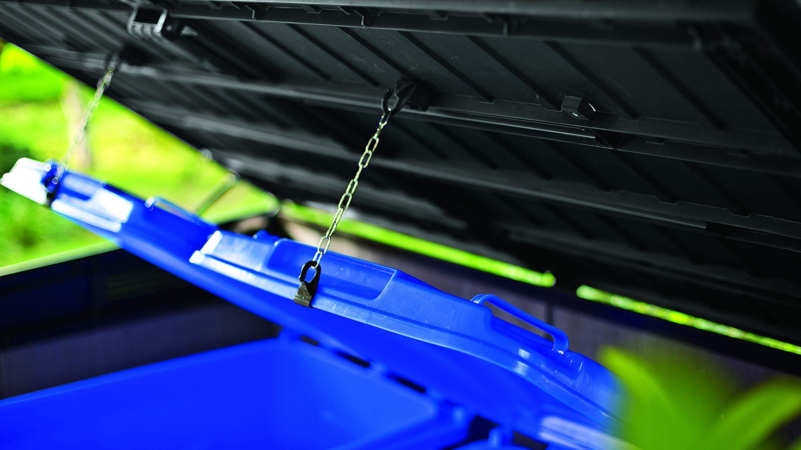 Keter Store It Out Grande Outdoor Plastic Garden Storage Shed, Grey and Black, 190 x 109 x 132 cm