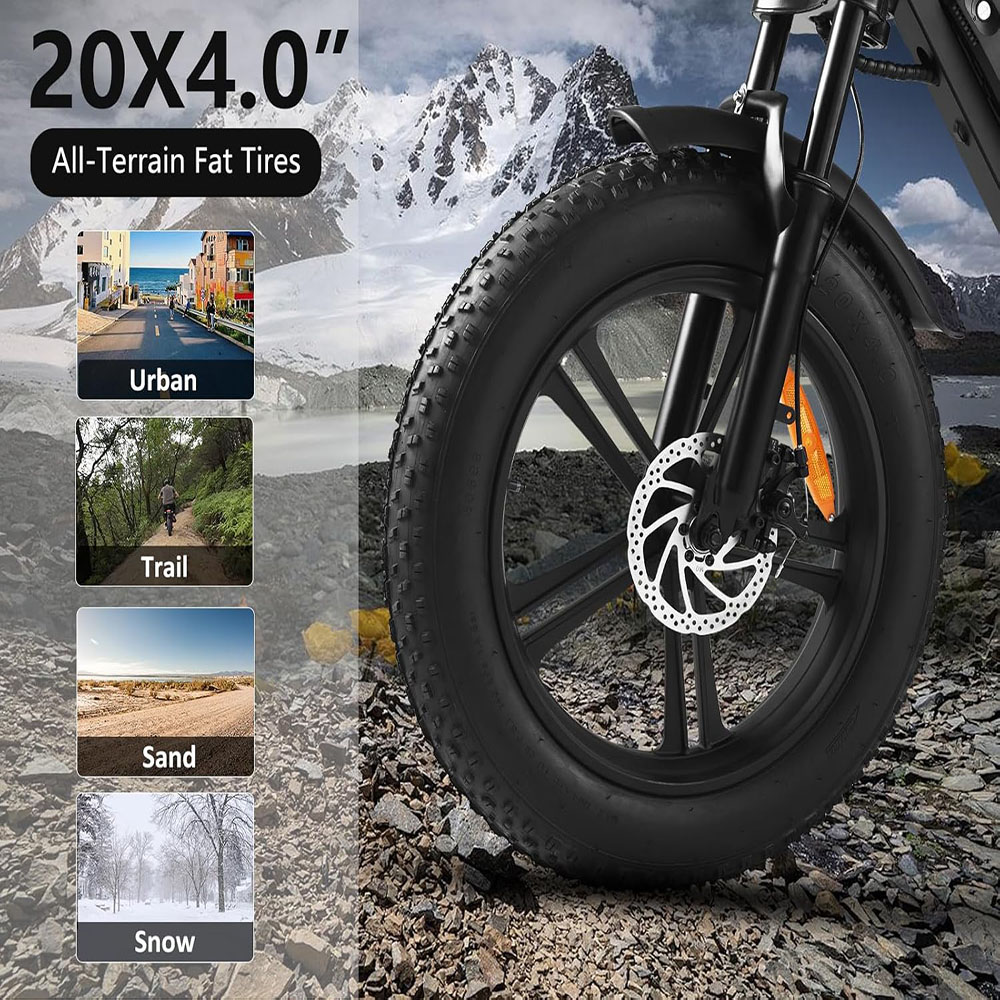 HAPPYRUN 1500W Moped Style Electric Bike