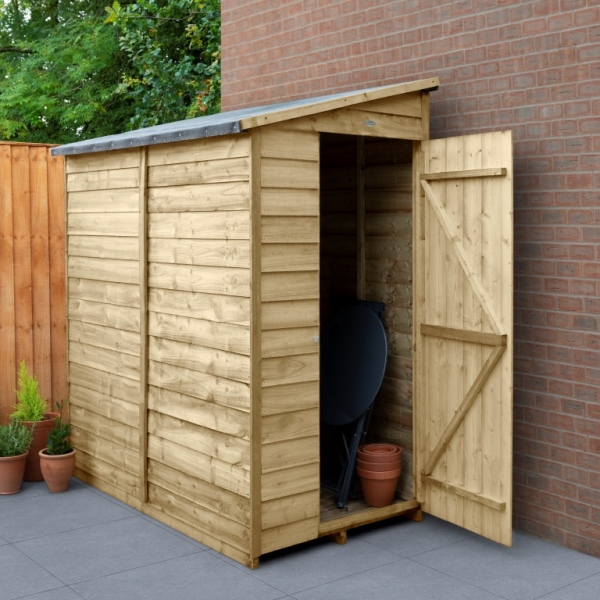 Overlap Pressure Treated 3 x 6 Pent Shed - No Window