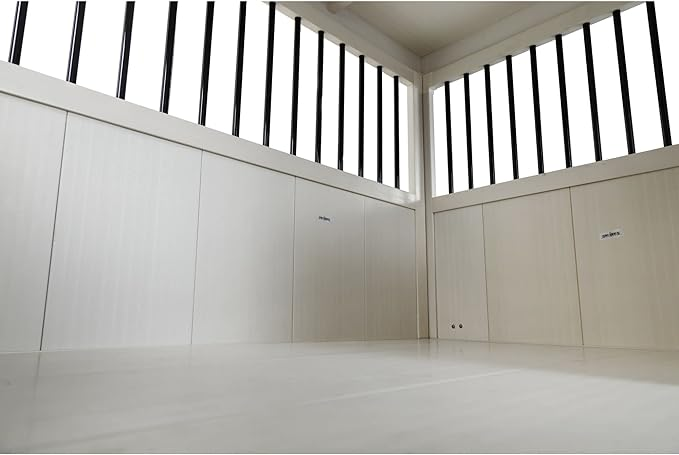 New Age Pet ECOFLEX Homestead Sliding Barn Door Furniture Style Dog Crate - Antique White, Extra Large (EHDBC15-04XL)