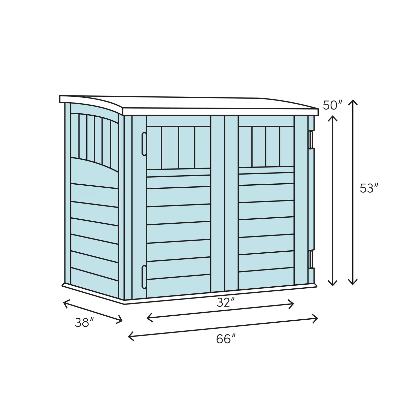 【Storage Shed】Large Horizontal Refuse Storage Shed