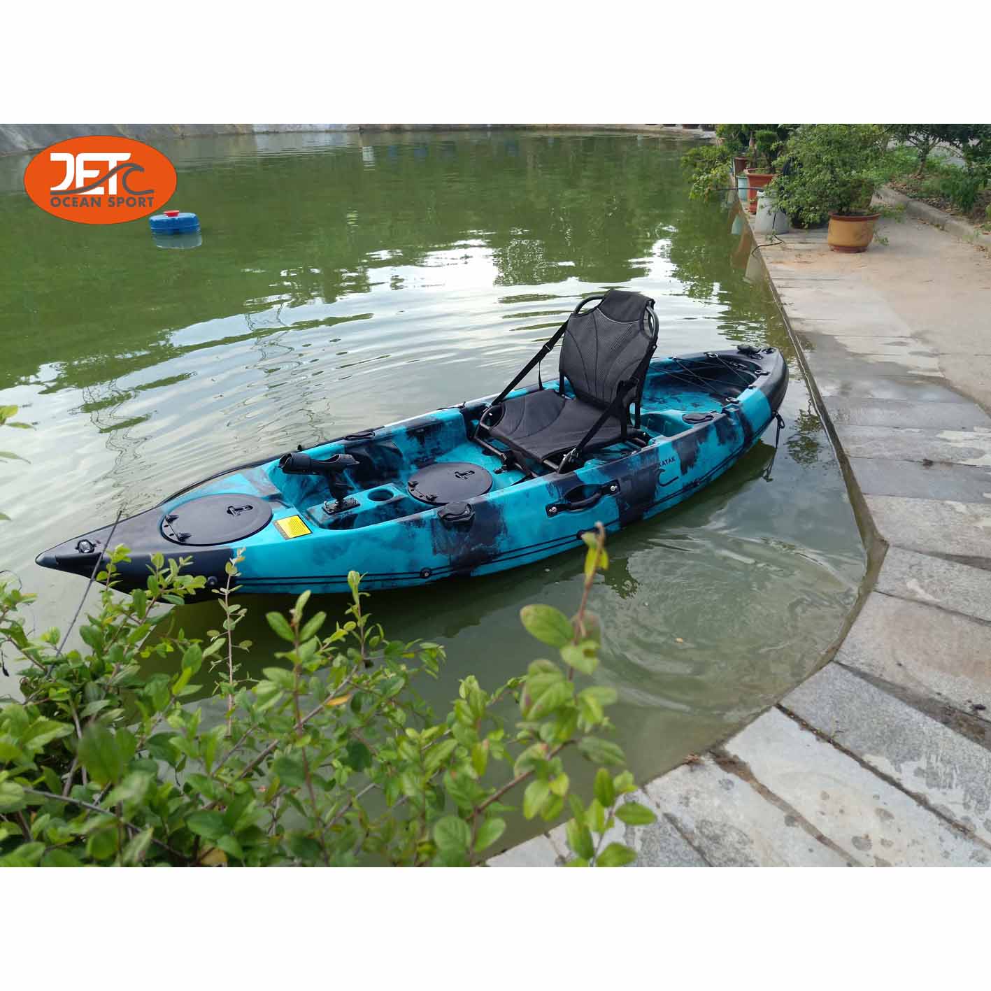 JET TOUR 9'(1) 2.78M SINGLE SIT ON TOP FISHING KAYAK WITH ALUMINIUM SEAT