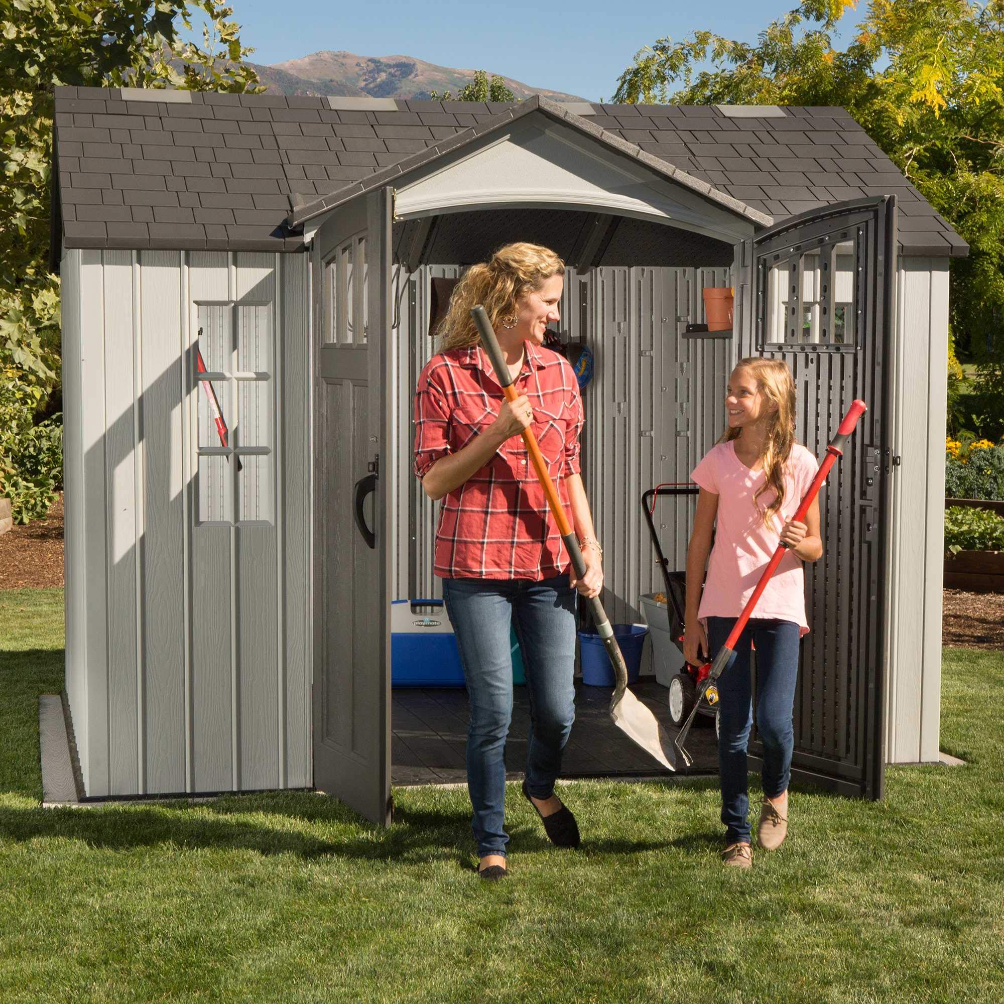 10 x 8 Ft. Outdoor Storage Shed, Gray