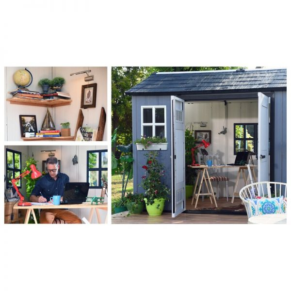 Oakland 11 ft. W x 7.5 ft. D Plastic Storage Shed