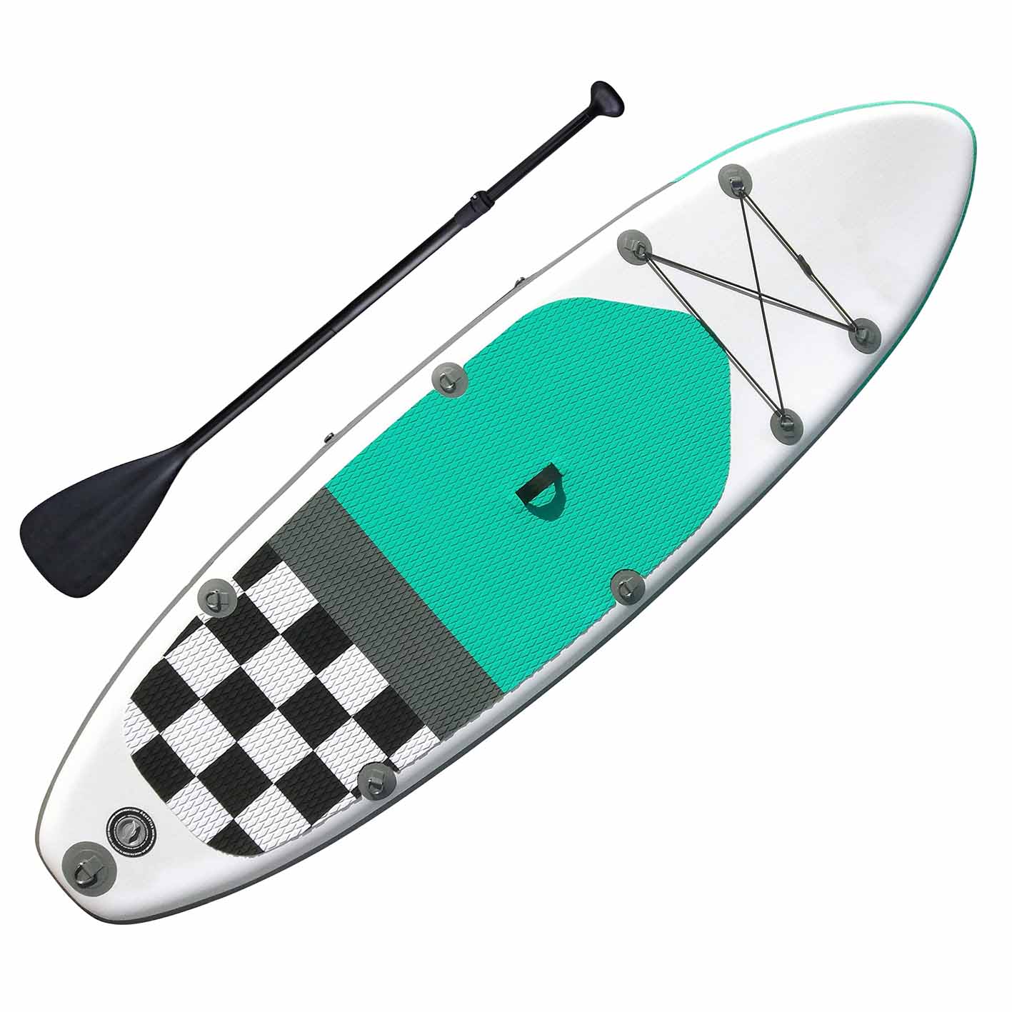 Aqua Plus 6inches Thick Inflatable SUP for All Skill Levels Stand Up Paddle Board,Paddle,Double Action Pump,ISUP Travel Backpack, Leash,Shoulder Strap,Youth,Adult Inflatable Paddle Board