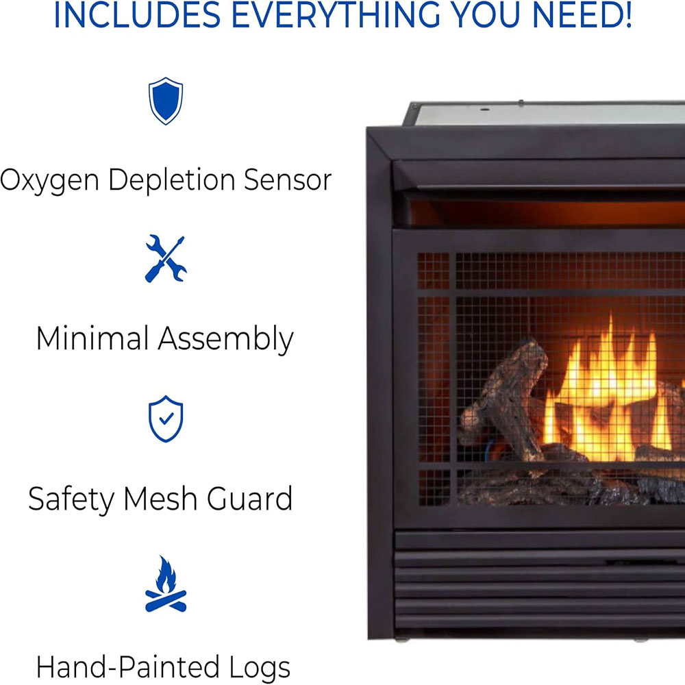 Duluth Forge Dual Fuel Ventless Fireplace Insert with Thermostatic Control