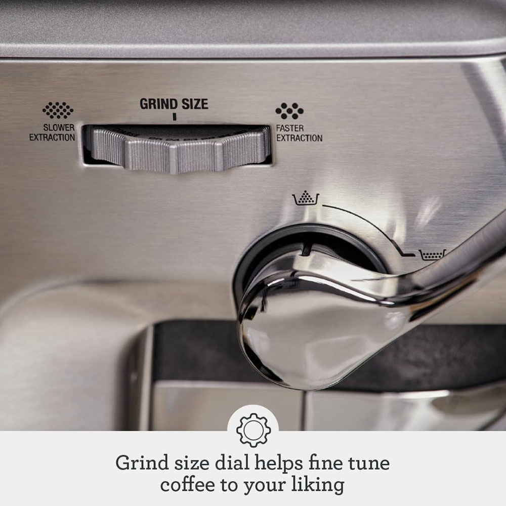 Breville the Barista Express Impress espresso machine with grinder and milk frother
